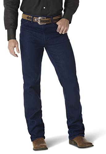 Wrangler Men's Cowboy Cut Slim Fit Boot Cut Jean,Indigo Stretch,32W x 36L