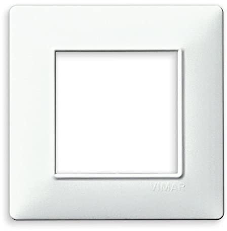 Vimar 14642.01 Plana Plaque 2 modules, technopolymère, blanc