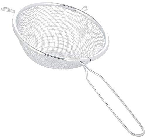 Chef Aid 7cm Long Handled Metal Sieve, Kitchen Essential Tool and Ideal for Straining, draining, Washing and Wide Range of Foods, with a fine mesh for Ease of use