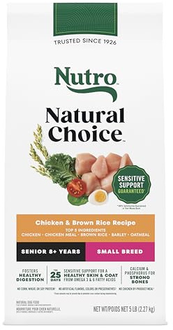 Nutro Natural Choice Senior Small Breed Dry Dog Food, Chicken, 5 lb