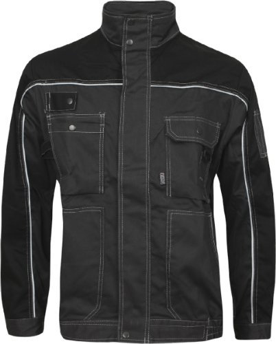CXS Otakar Herren Arbeitsjacke - Wasserabweisend und Winddicht mit Reflektierenden Nähten Outdoor Schutzjacke Arbeitsbundjacke Bundjacke Cargojacke, Grau/Schwarz, 46