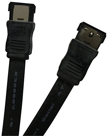 Waytex 19231 Cordon eSATA pour Disque Dur Mâle/Mâle 0,50 m Noir