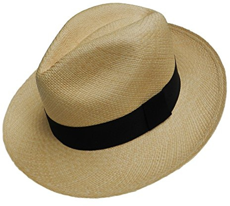 Equal Earth New Genuine Panama Hat Black Band Rolling Folding Authentic & Fairtrade - Natural