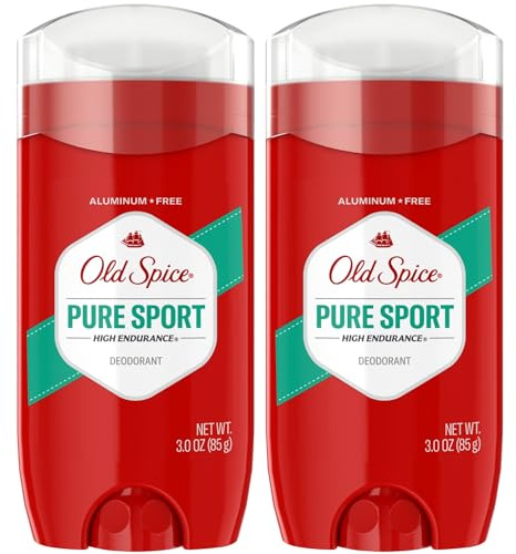 Old Spice High Endurance Deodorant for Men, Aluminum Free, Pure Sport Scent, 3.0 oz Twin Pack