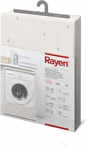 Rayen | Stoffbezug zum Schutz der Waschmaschine oder des Trockners | Frontlader-Waschmaschinenabdeckung | Wasserdichte Waschmaschinen-Trocknerabdeckung | Maße: 84x60x60 cm