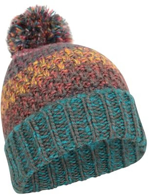 Mountain Warehouse Multi-Colour Womens Beanie - Lightweight Ladies Cap in Warm Knit Fabric - Ideal for Walking, Travelling & Outdoors Teal One Size