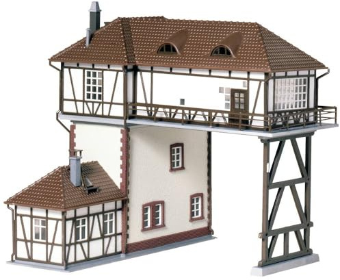 FALLER Reiterstellwerk - Modellino con 133 pezzi, 179 x 168 x 160 mm, accessori ferroviari H0 Edificio I Modelleisenbahn H0