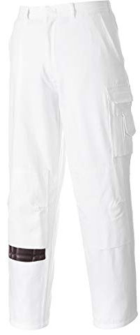 Portwest S817 Elasticated Painters Workwear Protection Pants White, Large