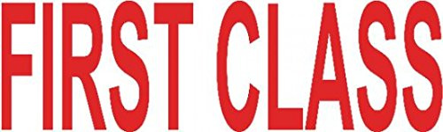 ColopFirst Class Green Line Word Stamp - Red,38 x 14mm