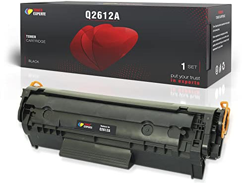 Toner Experte Kompatibel für HP Q2612A 12A Schwarz Tonerkartusche Ersatz für Q2612A FX10 für LaserJet 1010 1018 1020 1022 3015 3055 Canon LBP-2900 Druckerpatronen