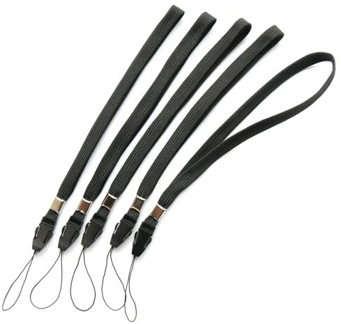 trage.band® Handgelenk-Trageband/Handschlaufe mit Klickverschluss (5 St. schwarz)