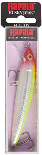Rapala - Husky Jerk Angelköder - Widerstandsfähiges Angelzubehör - Süßwasser Spinnköder - Lauftiefe 1.2-2.4m - Fischköder 12cm, 13g - Hergestellt in Estland - Hot Tiger