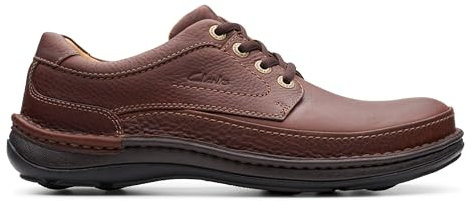 Clarks Men's Nature Three Derby Boots, Mahogany Leather, 7 UK