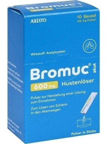 BROMUC akut 600 mg Hustenlöser Plv. z. H. e. L. z. Einn. 10 St