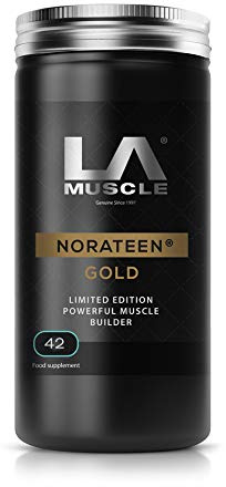 LA Muscle Norateen Gold (42 Tablets- 1 Pack) 100% Natural Extreme Muscle Gain Formula Weight Gain Pills Based Supplement Refined Over 20 Years Ultimate Mass Gain with Zero Oestrogen Build Up
