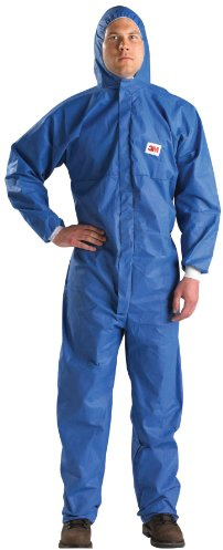 3M Protective Disposable Coveralls, Bulk Pack of 25, Hooded, Secondary Flame Spread-Resistant Treatment, SMS Based, Light Liquid Splash and Hazardous Dust Protection, Antistatic, 3XL, 4530-BLK-3XL