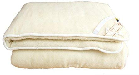 Unterbett, Matratzenauflage, Bettauflage, Schonbezug 100% Wolle (90x200)