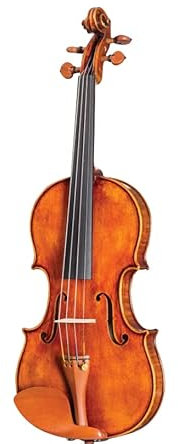 D Z Strad Violine – Modell 500 – helles Antik-Finish mit dominanten Saiten, Koffer, Bogen und Kolophonium (volle Größe – 4/4)