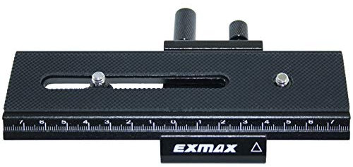 EXMAX 16cm 2 way Macro Shot Focusing Focus Rail Slider 1/4 Quick Screw Release Mount Camera Flash Support Plate