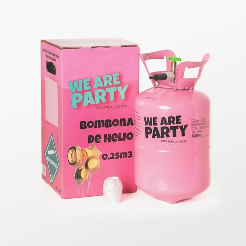 We Are Party Bombona de Helio Mini 0,25m3 para 30 globos de látex