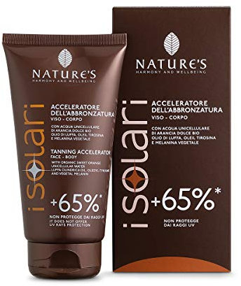 NATURE'S I Solar Bräunungsbeschleuniger +65%, Bräunungssalbe zur Förderung einer ultraschnellen, intensiven und lang anhaltenden Bräune, 150 ml