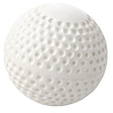 Visiodirect Balle de Hockey sur Gazon en PVC de Couleur Blanc, diamètre de 70 mm