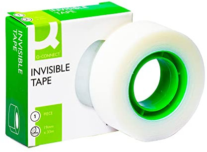 Q-Connect KF02164 Dokumentenbänder und Nachfüllpackungen Klebefilm 19mm x 33m unsichtbar