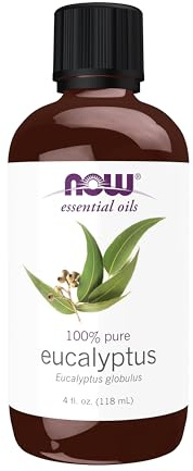 NOW Essential Oils, Eucalyptus Oil, Clarifying Aromatherapy Scent, Steam Distilled, 100% Pure, Vegan, Child Resistant Cap, 4-Ounce