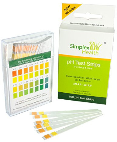 Simplex Health pH Test Strips for Urine and Saliva (100 Strips)