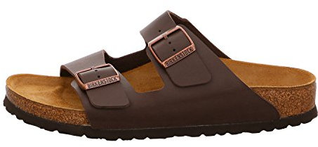 BIRKENSTOCK Classic Arizona Birko-Flor, Unisex-Erwachsene Pantoletten, Braun (Dunkelbraun), 41 EU