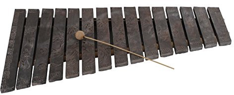 Yuchengstone Lithophon aus dem Naturstein Phonolith Klangspiel Klangstein Litophon Xylophon aus echtem Stein, sehr selten Stein, Größe: 67/33/4,5 cm Gewicht 7kg