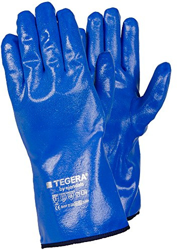 ejendals – Guantes de protección química 7350 – 8 tamaño 8 Tegera 7350 Azul