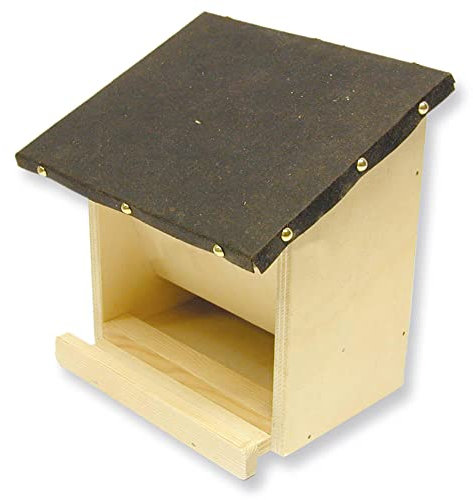 matches21 HOME & HOBBY Vogelhaus mit Futterstelle DIY Holz Bastelset für Kinder ab 11 Jahren Natur-Bausatz