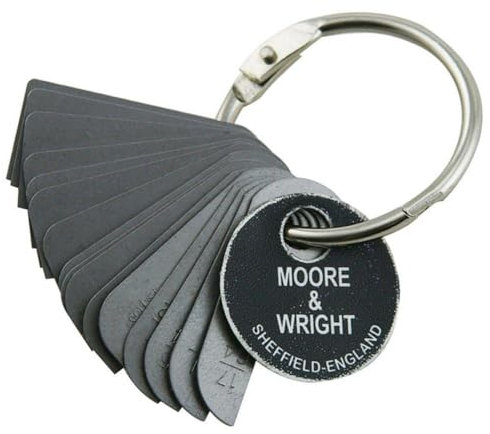 Moore and Wright Imperial Radius Gauge Set 1/32-17/64 Inch Measurement Tool