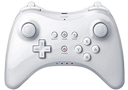 OSTENT Erweiterung Wireless Pro Controller kompatibel für Nintendo Wii U Gamepad Konsole Farbe Weiß