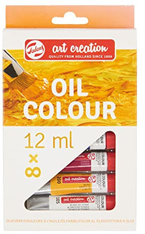 Talens Art Creation Anfänger-Set Ölmalerei mit 8 Farben (12-ml-Tuben) | Malen für Erwachsene