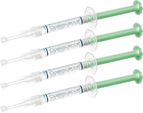 Opalescence 15% Gel Syringes Teeth Whitening Refill Kit - Low Sensitivity (4 Syringes) - Cool Mint - Carbamide Peroxide - Made in The USA by Ultradent Tooth Whitening - 5195-2