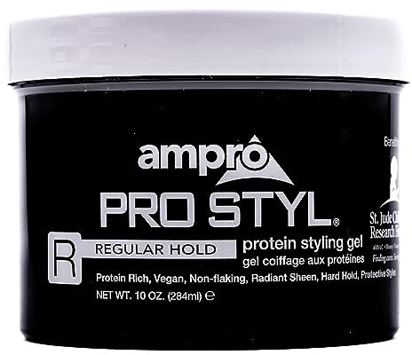 Ampro Pro Styl Styling Gel - Protects and Strengthens Your Strands - Non-Flaking, Alcohol Free, Vegan Formula - Flexible, Touchable Hold for All Hair Textures - Regular - 284 g