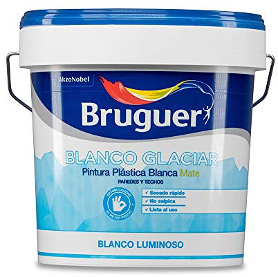 Akzo Nobel Coatings 5208049 - Pintura plast mate 4 lt bl int. glaciar bruguer