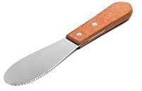 Fox Run Sandwich Spreader, Stainless Steel with Wood Handle, 7.5-Inch