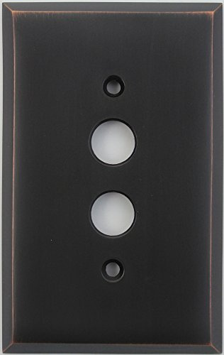 Classic Accents Oil Rubbed Bronze 1 Gang Push Button Light Switch Wall Plate