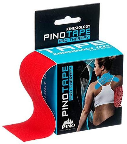 Pinotape Pro Therapy ? - Das Original - Kinesiologie Baumwolle Tape verschiedene Farben und Designs 5 cm x 5 m, besonders hautfreundlich - Physio-Tape (Rot)