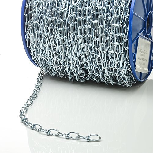 DQ-PP KNOTENKETTE | 2,8 mm | DIN 5686 | 10 m | Dekokette Zierkette Gartenkette Stahl VERZINKT Gliederkette Lampenkette Kette Deko Garten