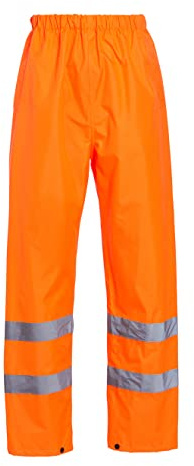 Blackrock Orange Hi Vis Waterproof Overtrousers, Reflective High Viz Visibility Safety Work Trousers Men's & Women's, Rain Waterproof Pants, Workwear Overalls, Fully EN Certified - Size 3XL