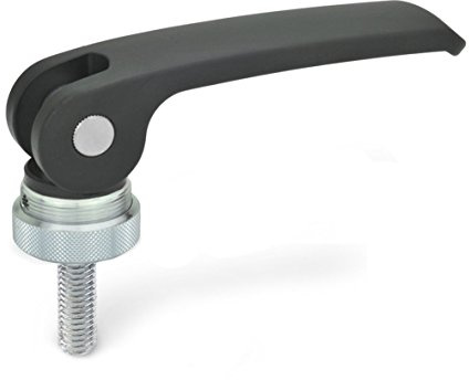 Ganter standardelement | Excenterspännare med skruv – 927-63-M6-30-A-B | Handtagslängd l1: 63 mm | Gänga d2: M6 | Spak zinkgjutning, svart | 1 st
