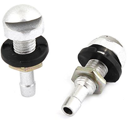 sourcing map 2x Scheibenwischer Spritzdüse Metall Waschdüse Düse Wischwasser Scheibenwaschanlage Scheibenwaschdüsen Silber