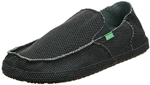 Sanuk Mens Rounder Loafer | Mens Shoes | Slip On Shoes for Men | Men's Slip-on Loafers | Comfort Footbed, Pirate Black, 14