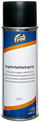 Tifoo Kupferleitlackspray/Leitlackspray mit Kupferpartikeln – metallische Schicht mit Galvanik auf 3-D-Druck erzeugen - Dekolack - Kupferspray - Ersatz für Silberleitlack