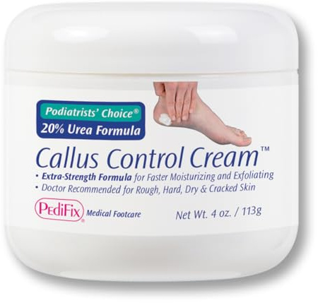 Pedifix Podiatrists' Choice 20% Urea Callus Control Extra Strength Foot Cream 4 Oz. (113g) - Professional Treatment for Dry, Cracked Feet, Callus & Foot Care Relief