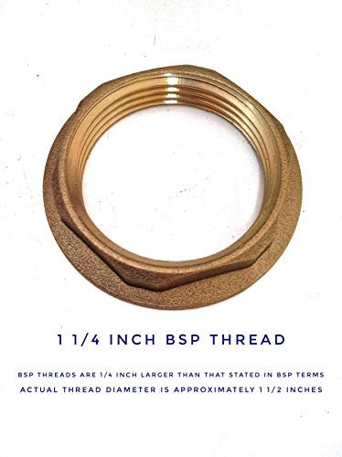 '1 1/4 latón con contratuerca